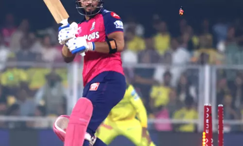 आरआर कप्तान रियान पराग पर सीएसके के खिलाफ धीमी ओवर गति के लिए जुर्माना लगाया गया आरआर कप्तान रियान पराग पर सीएसके के खिलाफ धीमी ओवर गति के लिए जुर्माना लगाया गया