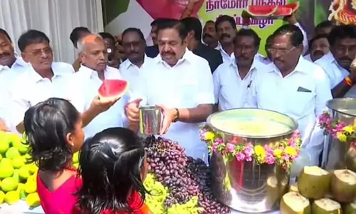 AIADMK के नीर मोर पंडाल: एडप्पादी पलानीस्वामी ने इसका उद्घाटन किया