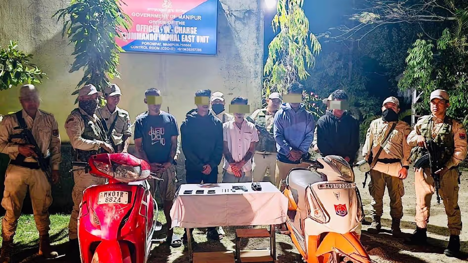 Manipur पुलिस ने इंफाल में जबरन वसूली की गतिविधियों के लिए पांच उग्रवादियों को गिरफ्तार Manipur पुलिस ने इंफाल में जबरन वसूली की गतिविधियों के लिए पांच उग्रवादियों को गिरफ्तार