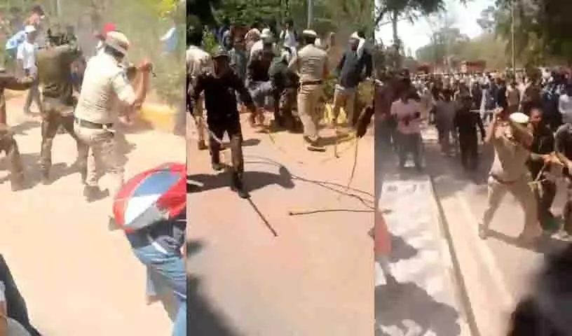 Cyberabad पुलिस ने कहा, छात्रों पर कोई लाठीचार्ज नहीं किया गया Cyberabad पुलिस ने कहा, छात्रों पर कोई लाठीचार्ज नहीं किया गया