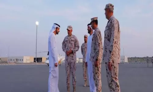 UAE: हमदान बिन मोहम्मद ने अबू धाबी में रिजर्व फोर्सेज कमांड का दौरा किया UAE: हमदान बिन मोहम्मद ने अबू धाबी में रिजर्व फोर्सेज कमांड का दौरा किया