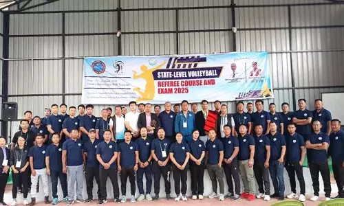 Nagaland : राज्य स्तरीय वॉलीबॉल रेफरी कोर्स सह परीक्षा शुरू Nagaland : राज्य स्तरीय वॉलीबॉल रेफरी कोर्स सह परीक्षा शुरू