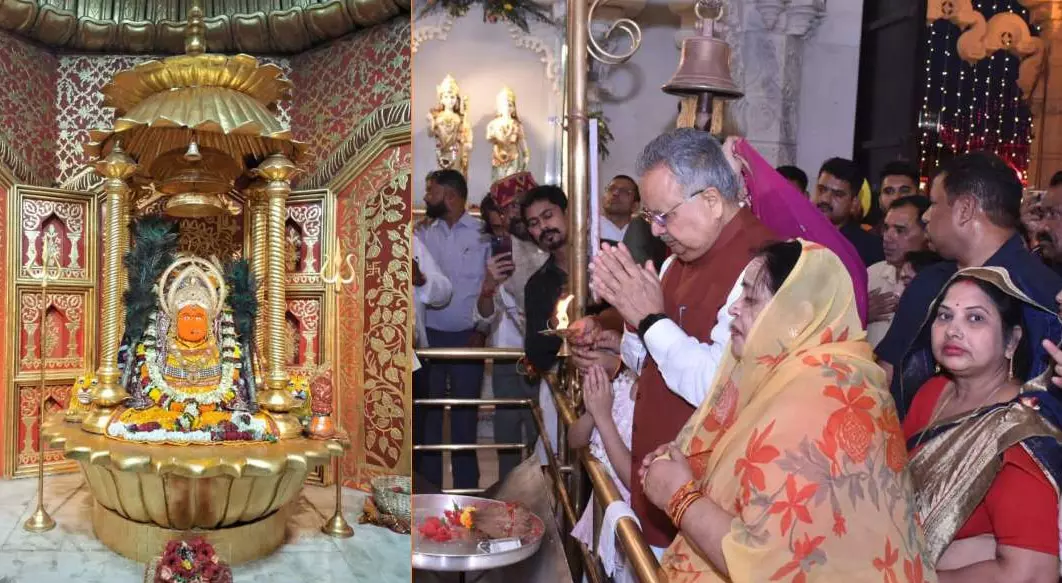 रमन सिंह ने मां बम्लेश्वरी मंदिर में पूजा अर्चना की रमन सिंह ने मां बम्लेश्वरी मंदिर में पूजा अर्चना की
