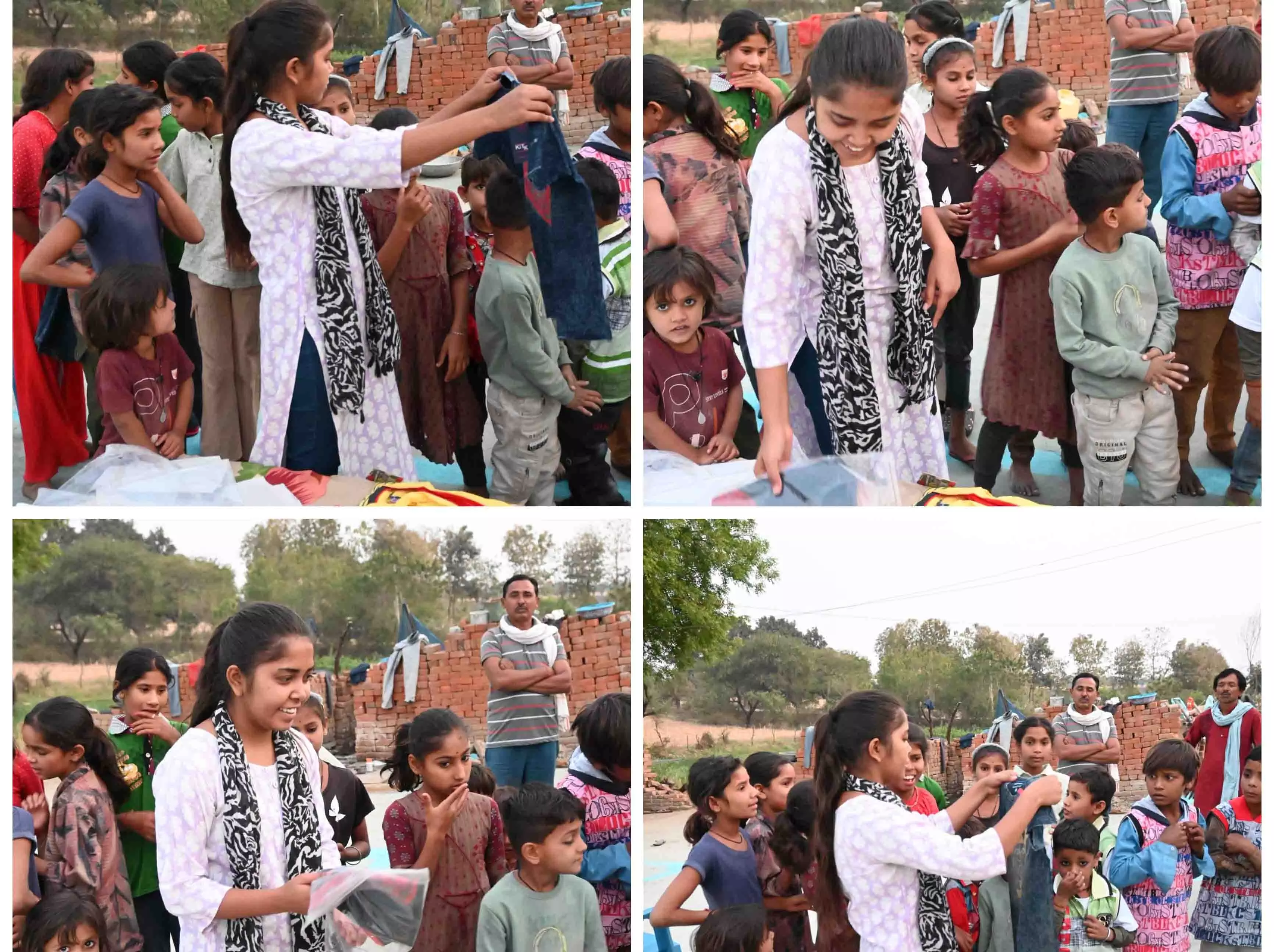 चैत्र नवरात्रि के शुभ अवसर पर KHF संगठन द्वारा ग्राम बहरासर गुनौर में वस्त्र वितरण किए गए चैत्र नवरात्रि के शुभ अवसर पर KHF संगठन द्वारा ग्राम बहरासर गुनौर में वस्त्र वितरण किए गए