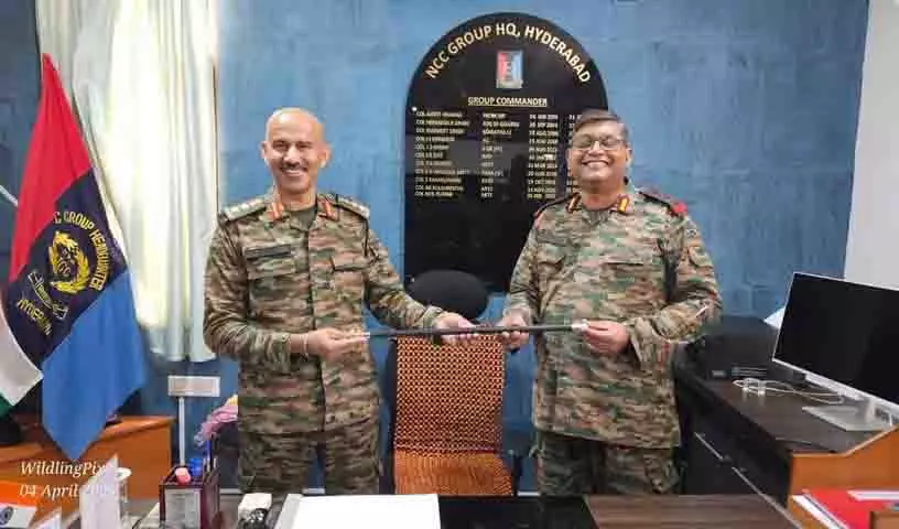कर्नल प्रशांत कुमार ने NCC ग्रुप हैदराबाद का कार्यभार संभाला कर्नल प्रशांत कुमार ने NCC ग्रुप हैदराबाद का कार्यभार संभाला
