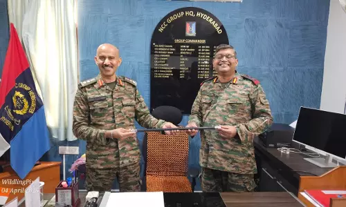 कर्नल अनिल कुमार ने NCC ग्रुप हैदराबाद का प्रभार कर्नल प्रशांत कुमार को सौंपा कर्नल अनिल कुमार ने NCC ग्रुप हैदराबाद का प्रभार कर्नल प्रशांत कुमार को सौंपा