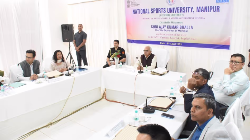 Manipur के राज्यपाल ने इम्फाल में राष्ट्रीय खेल विश्वविद्यालय की प्रगति की समीक्षा की