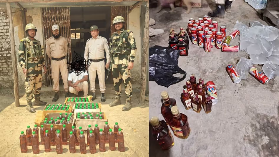 Manipur सुरक्षा बलों ने अलग-अलग अभियानों में अवैध शराब व्यापार पर कार्रवाई की Manipur सुरक्षा बलों ने अलग-अलग अभियानों में अवैध शराब व्यापार पर कार्रवाई की