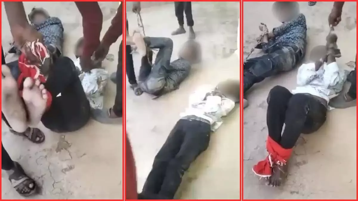 प्रेमिका के परिवार ने युवक को बंधक बनाकर बेरहमी से पीटा; गंभीर हालत में गांव के बाहर फेंका प्रेमिका के परिवार ने युवक को बंधक बनाकर बेरहमी से पीटा; गंभीर हालत में गांव के बाहर फेंका
