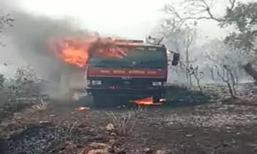 MP News: आग बुझाने आई फायर ब्रिगेड, जलकर राख
