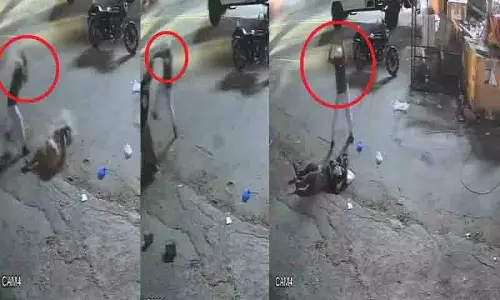 Hyderabad में गर्भवती पत्नी पर ईंट और डंडे से किया हमला, घायल Hyderabad में गर्भवती पत्नी पर ईंट और डंडे से किया हमला, घायल