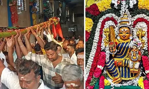 Tamil Nadu : कुडियाथम केंगईअम्मन मंदिर में दुग्ध पोल रोपण समारोह