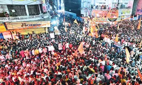 Hyderabad : भाग्यनगरम में श्रीराम की शोभायात्रा