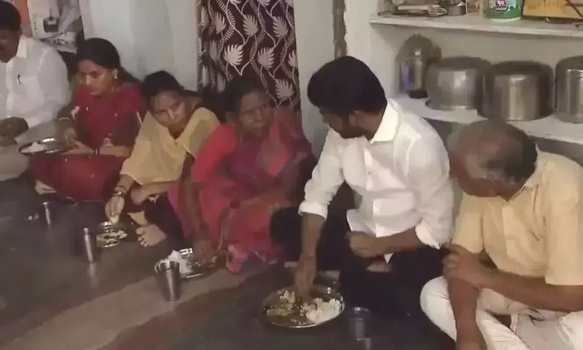 CM ने सरपाका में चावल योजना के लाभार्थी के साथ दोपहर का भोजन किया