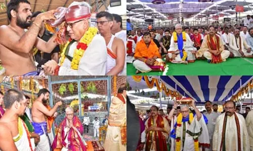 Telangana के राज्यपाल ने भद्राचलम मंदिर में राम साम्राज्य पट्टाभिषेकम में भाग लिया