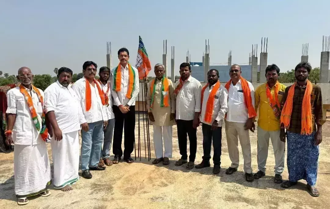 वेंकटपुरम गांव में भाजपा स्थापना दिवस मनाया गया