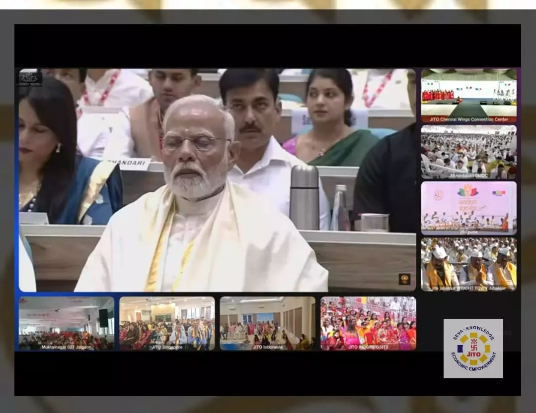 PM मोदी ने विश्व शांति महामंत्र का किया पाठ, रायपुर जैन मंदिर के लोग भी ऑनलाइन जुड़े PM मोदी ने विश्व शांति महामंत्र का किया पाठ, रायपुर जैन मंदिर के लोग भी ऑनलाइन जुड़े