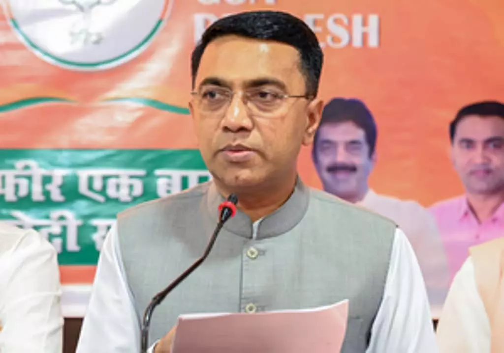 भाजपा ने 10 साल में तमिलनाडु और केरल में शासन किया: Goa CM भाजपा ने 10 साल में तमिलनाडु और केरल में शासन किया: Goa CM