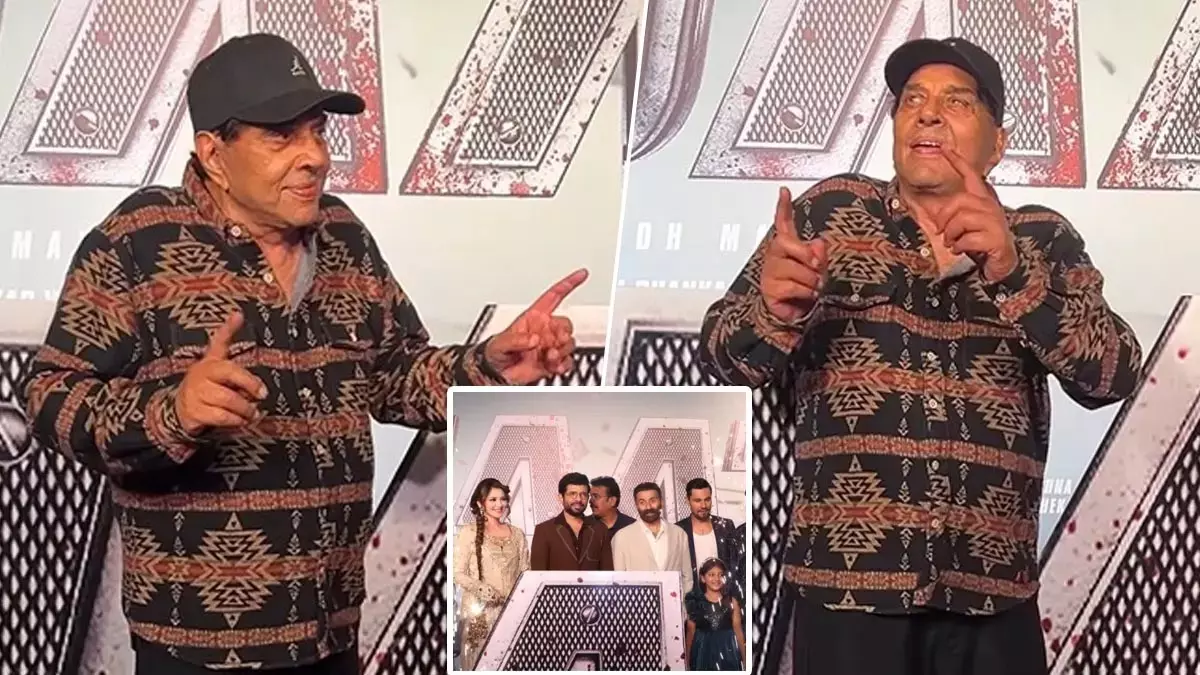 89 साल के धर्मेंद्र ने जाट प्रीमियर में ढोल पर किया डांस, देखें VIDEO 89 साल के धर्मेंद्र ने जाट प्रीमियर में ढोल पर किया डांस, देखें VIDEO