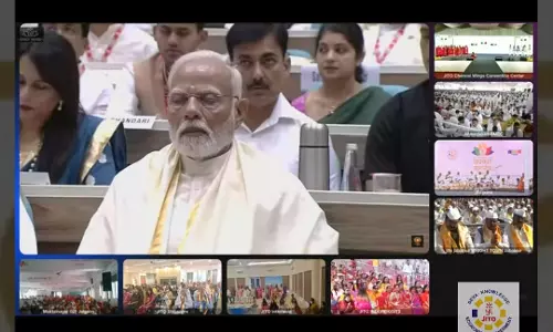 PM मोदी ने विश्व शांति महामंत्र का किया पाठ, रायपुर जैन मंदिर के लोग भी ऑनलाइन जुड़े