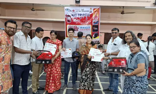 दुर्ग में 200 यूनिट रक्तदान