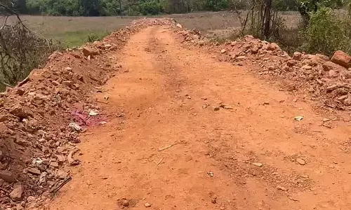 Kortali-Sanguem में धान के खेत के बीच से अवैध सड़क निर्माण से पर्यावरण संबंधी चिंताएं बढ़ीं