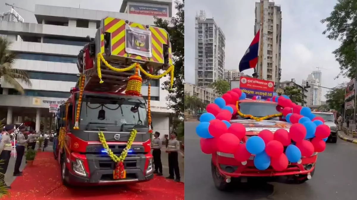 BMC ने बायकुला और गोवालिया फायर स्टेशनों पर अग्नि सुरक्षा जागरूकता रैली निकाली BMC ने बायकुला और गोवालिया फायर स्टेशनों पर अग्नि सुरक्षा जागरूकता रैली निकाली