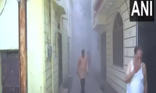 Madhya Pradesh: ग्वालियर के खासगी बाजार में लगी आग Madhya Pradesh: ग्वालियर के खासगी बाजार में लगी आग