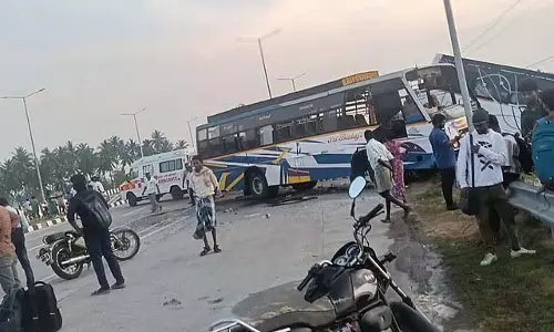 कुड्डालोर के पास निजी-सरकारी बस में आमने-सामने की टक्कर: 20 घायल