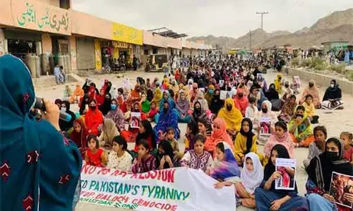 Balochistan: खुजदार, वाशुक में बलूच यकजेहती समिति पर कार्रवाई के खिलाफ विरोध प्रदर्शन