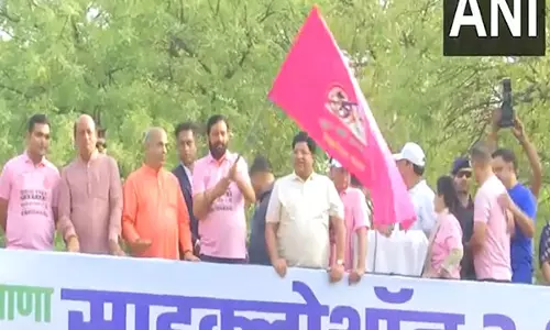 CM Saini ने फरीदाबाद में नशा मुक्त हरियाणा साइक्लोथॉन 2.0 को हरी झंडी दिखाई