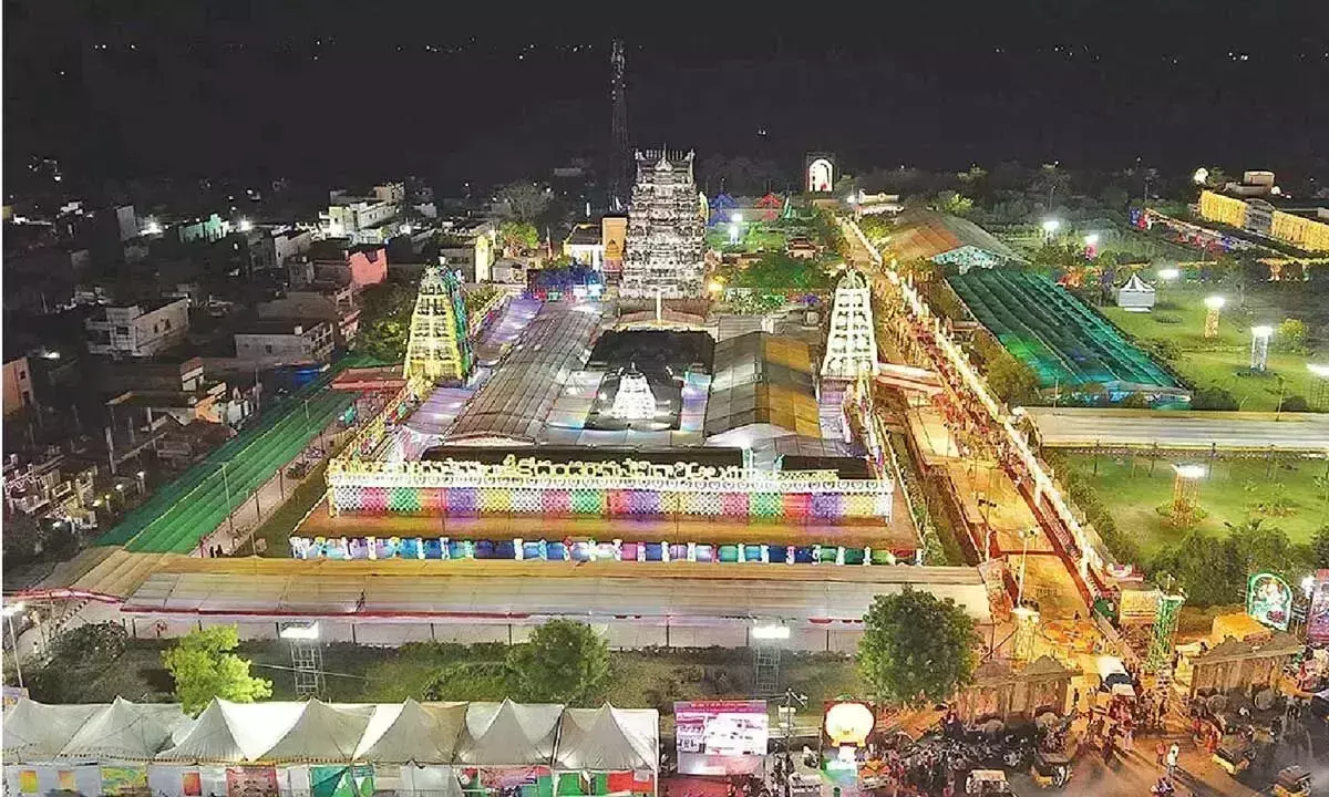 Andhra: वोंटीमिट्टा मंदिर दिव्य विवाह के लिए तैयार Andhra: वोंटीमिट्टा मंदिर दिव्य विवाह के लिए तैयार