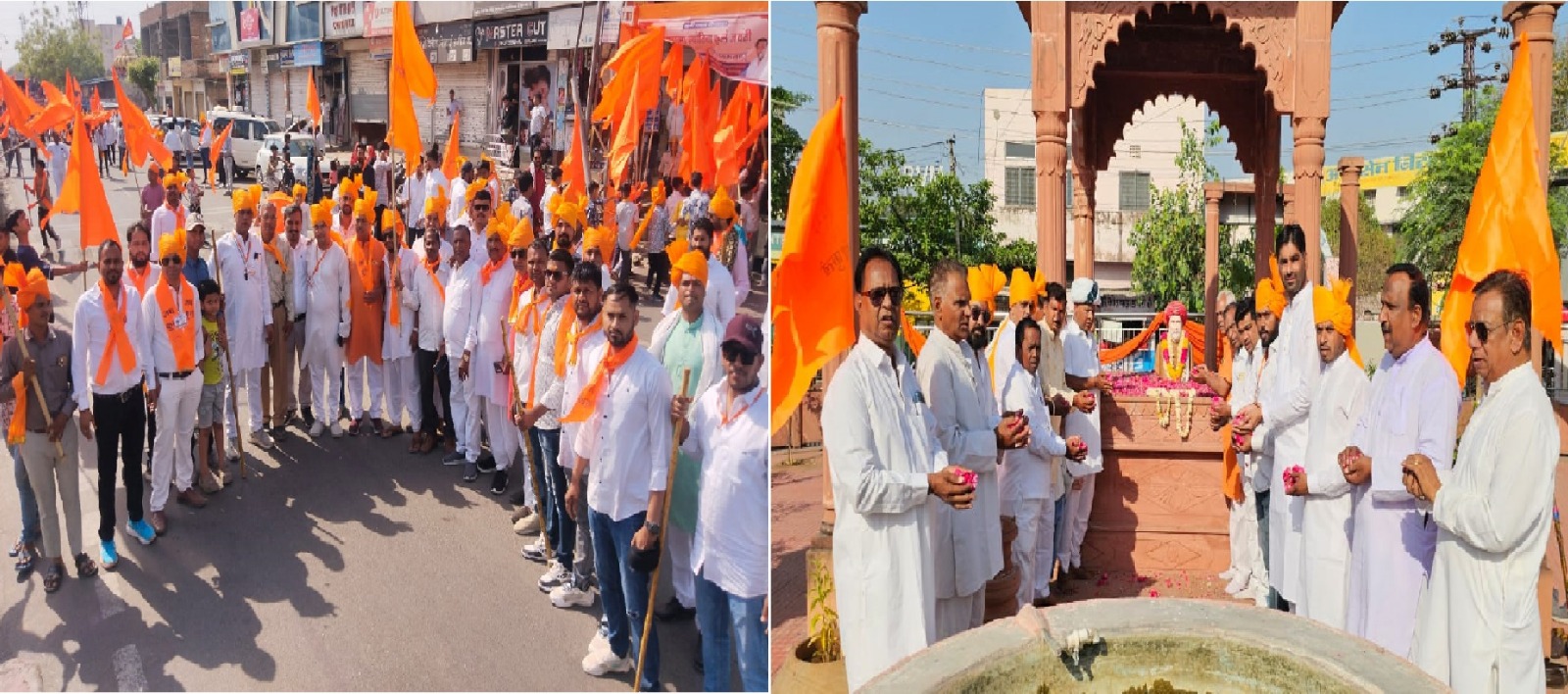 भीलवाड़ा में माली समाज ने मनाई महात्मा ज्योतिबा फुले की जयंती, निकाली शोभायात्रा