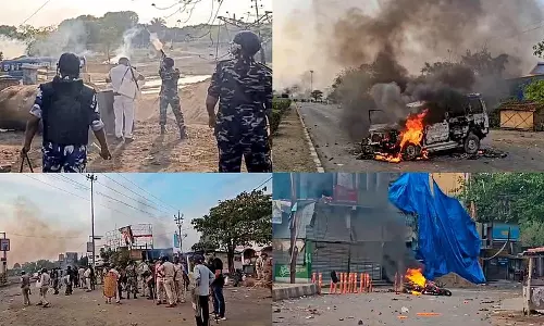 Kolkata: पश्चिम बंगाल में वक्फ कानून पर विरोध, प्रदर्शन के दौरान 10 पुलिसकर्मी घायल Kolkata: पश्चिम बंगाल में वक्फ कानून पर विरोध, प्रदर्शन के दौरान 10 पुलिसकर्मी घायल