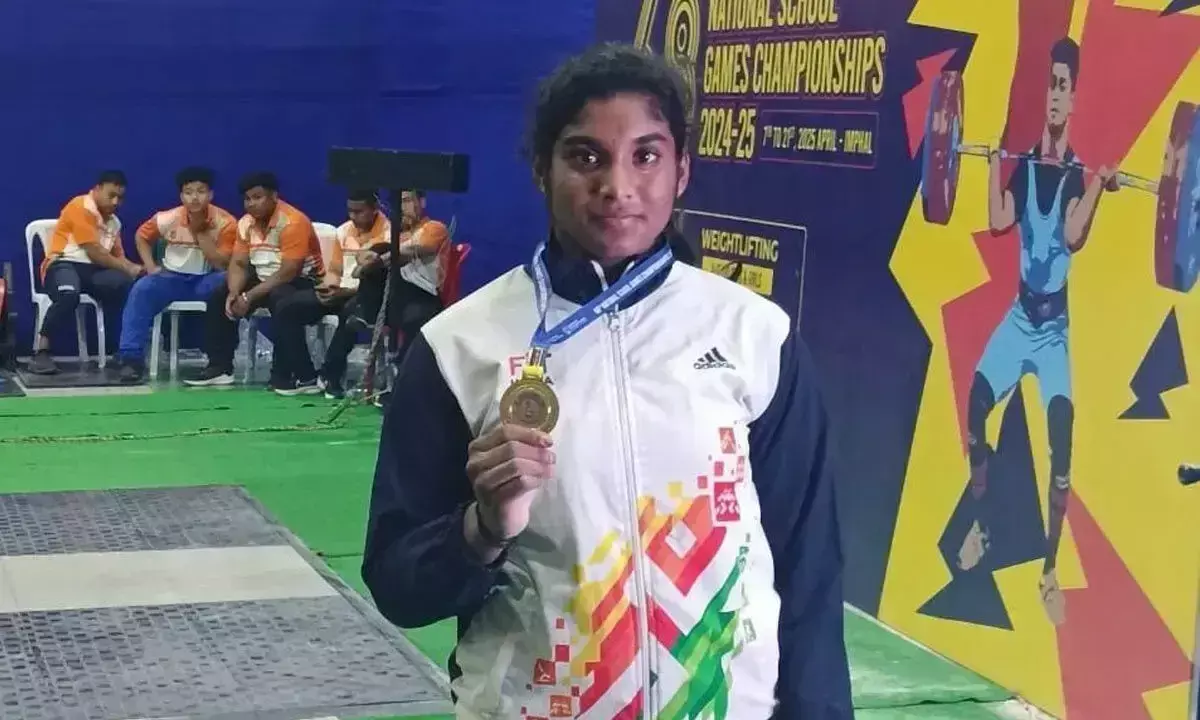 Andhra: जुहिता ने राष्ट्रीय भारोत्तोलन चैंपियनशिप में स्वर्ण पदक जीता Andhra: जुहिता ने राष्ट्रीय भारोत्तोलन चैंपियनशिप में स्वर्ण पदक जीता