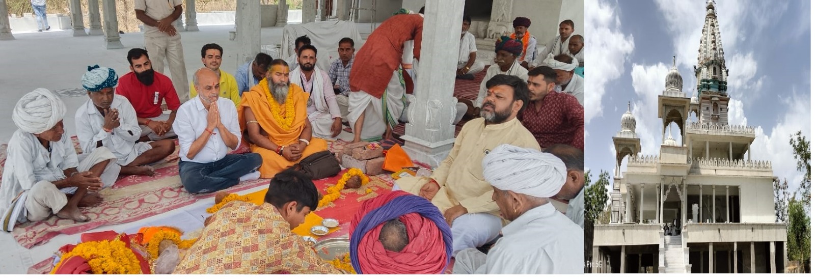 महंत बनवारी शरण काठिया बाबा के सानिध्य में भूमि पूजन व ध्वजारोहण कार्यक्रम हुआ आयोजित