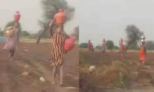 Sheri Thanda की महिलाएं पीने का पानी लाने के लिए दो किलोमीटर पैदल चलने को मजबूर
