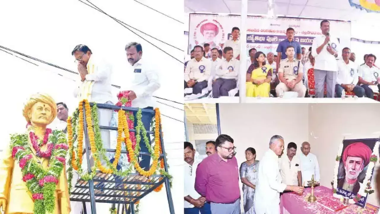 Telangana: ज्योतिबा फुले को भावभीनी श्रद्धांजलि अर्पित की गई