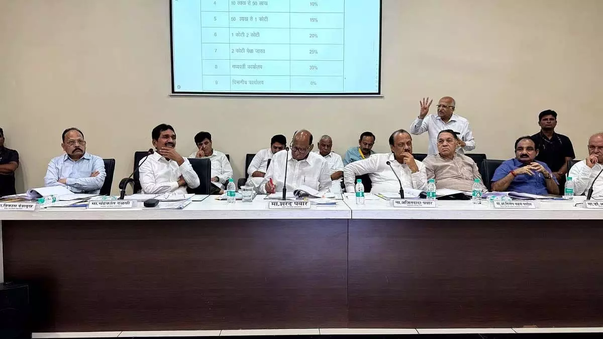 राजनीतिक मतभेद के बीच शरद पवार और अजित पवार ने सतारा में एक कार्यक्रम में मंच साझा किया राजनीतिक मतभेद के बीच शरद पवार और अजित पवार ने सतारा में एक कार्यक्रम में मंच साझा किया