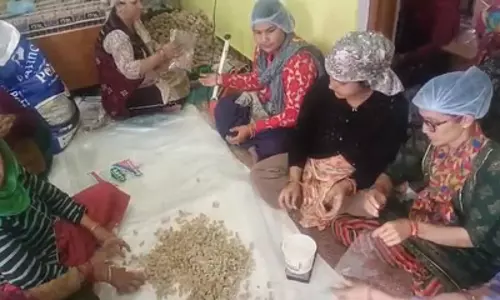 टिहरी में एनीमिया से बचाव के लिए स्वयं सहायता समूह की महिलाएं तैयार कर रहीं आयरन लड्डू