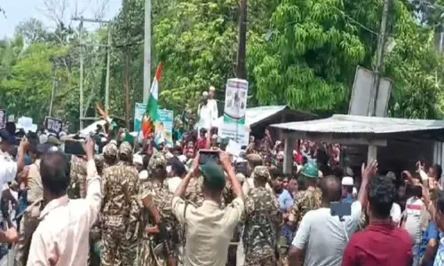 Agartala: वक्फ कानून वापस लेने की मांग को लेकर कैलाशहर में विरोध रैली को लेकर तनाव Agartala: वक्फ कानून वापस लेने की मांग को लेकर कैलाशहर में विरोध रैली को लेकर तनाव