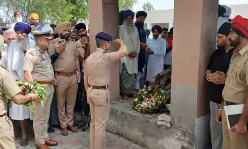Punjab पुलिस के बहादुर जवान के अंतिम संस्कार में सैकड़ों लोग शामिल हुए
