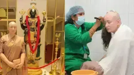 Tirumala: पवन कल्याण की पत्नी अन्ना लेझनेवा का नया रूप, मुंडवाए सिर की तस्वीरें वायरल Tirumala: पवन कल्याण की पत्नी अन्ना लेझनेवा का नया रूप, मुंडवाए सिर की तस्वीरें वायरल