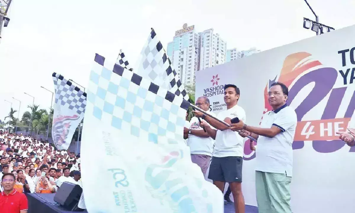 Telangana: 8,500 टीसीएस कर्मियों ने स्वास्थ्य जागरूकता के लिए दौड़ लगाई Telangana: 8,500 टीसीएस कर्मियों ने स्वास्थ्य जागरूकता के लिए दौड़ लगाई