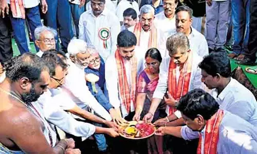 Andhra के मंत्री लोकेश ने मंगलागिरी अस्पताल का शिलान्यास किया