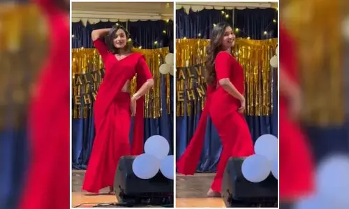 VIDEO: लाल साड़ी पहन महिला ने किया जोरदार डांस, इंटरनेट पर मचा तहलका VIDEO: लाल साड़ी पहन महिला ने किया जोरदार डांस, इंटरनेट पर मचा तहलका