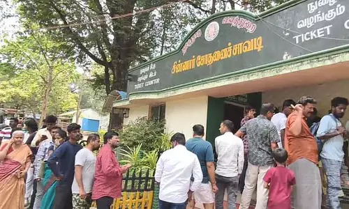 गर्मी की छुट्टियां: कोयम्बटूर कोर्टालम में उमड़े पर्यटक गर्मी की छुट्टियां: कोयम्बटूर कोर्टालम में उमड़े पर्यटक