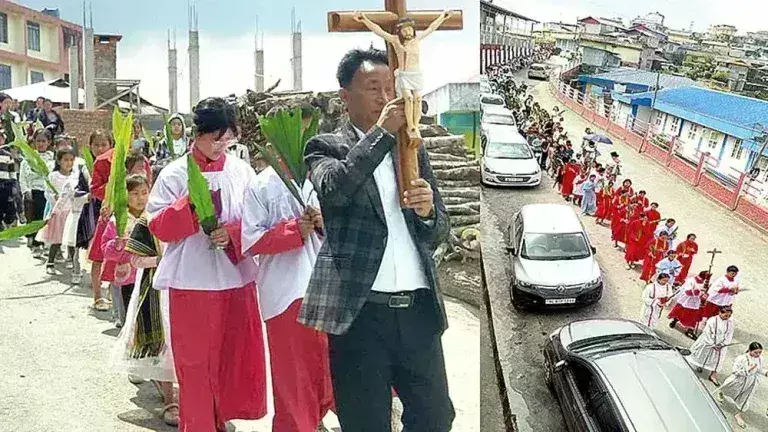 Nagaland में ईसाईयों ने पाम संडे मनाया Nagaland में ईसाईयों ने पाम संडे मनाया