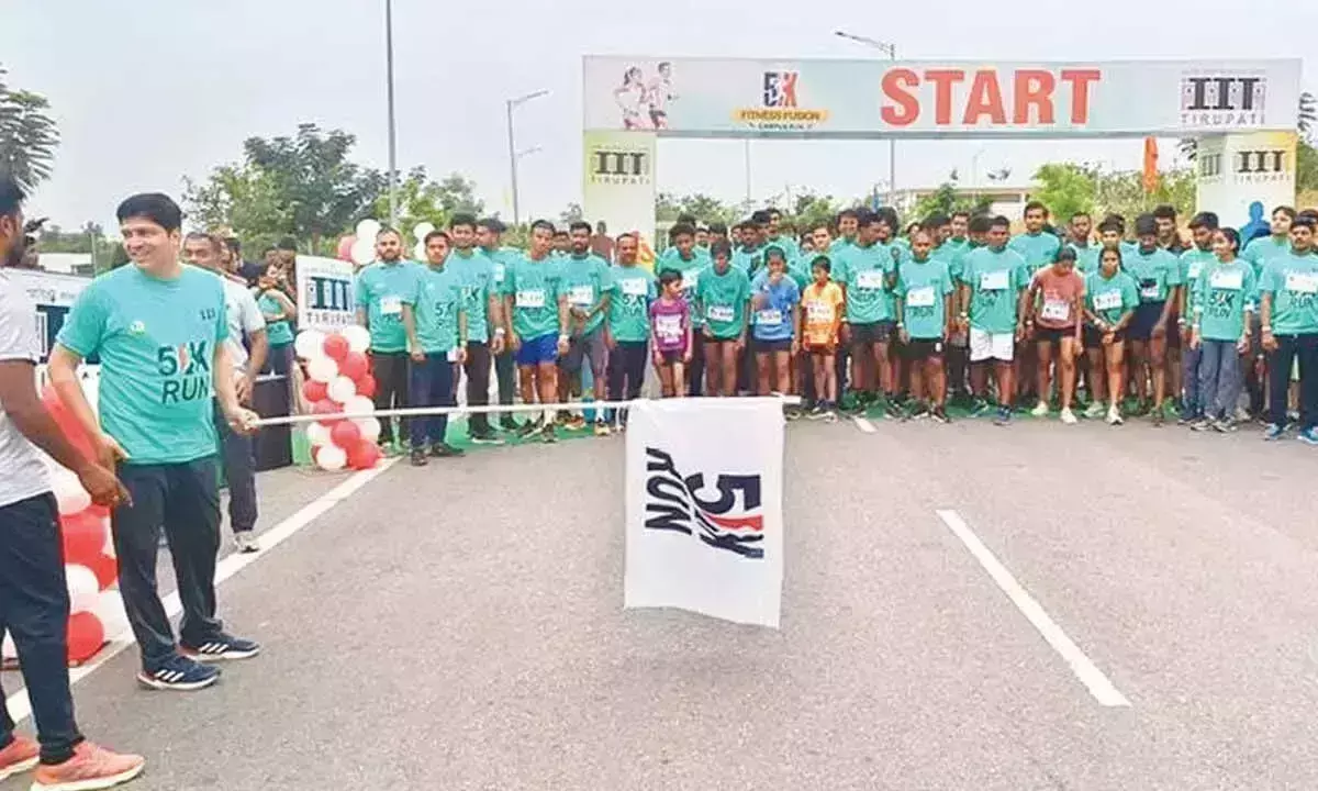 IIT तिरुपति ने 5K फिटनेस फ्यूजन रन का आयोजन किया