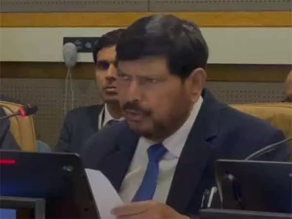भारत ने UN में अंबेडकर जयंती मनाई, मंत्री रामदास अठावले समारोह में शामिल हुए भारत ने UN में अंबेडकर जयंती मनाई, मंत्री रामदास अठावले समारोह में शामिल हुए